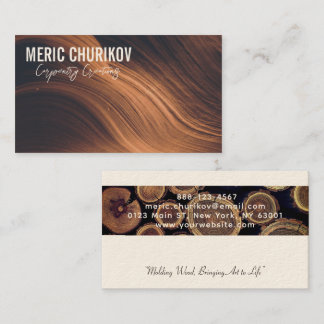 modern stylish woodworkers Business Card