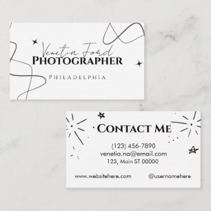 Modern Stylish Y2K Elegant Bold Typography Sleek Business Card