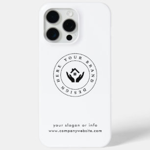 Modern stylist editable logo and text iPhone 15 pro max case