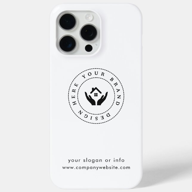 Modern stylist editable logo and text Case-Mate iPhone case (Back)