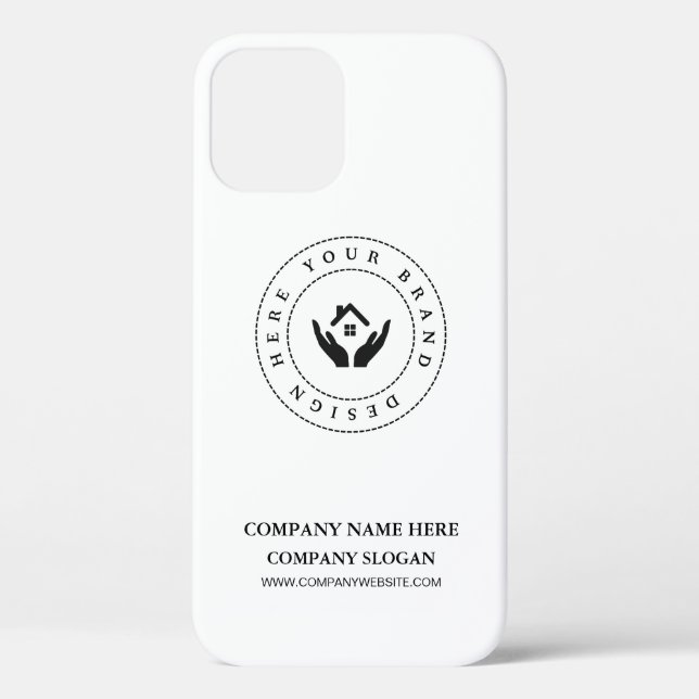 Modern stylist editable logo and text Case-Mate iPhone case (Back)