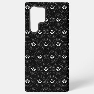 Modern stylist editable logo and text samsung galaxy case