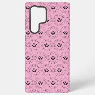 Modern stylist editable logo and text samsung galaxy case