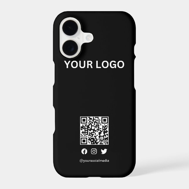 Modern stylist editable logo | qr code and text (Back)
