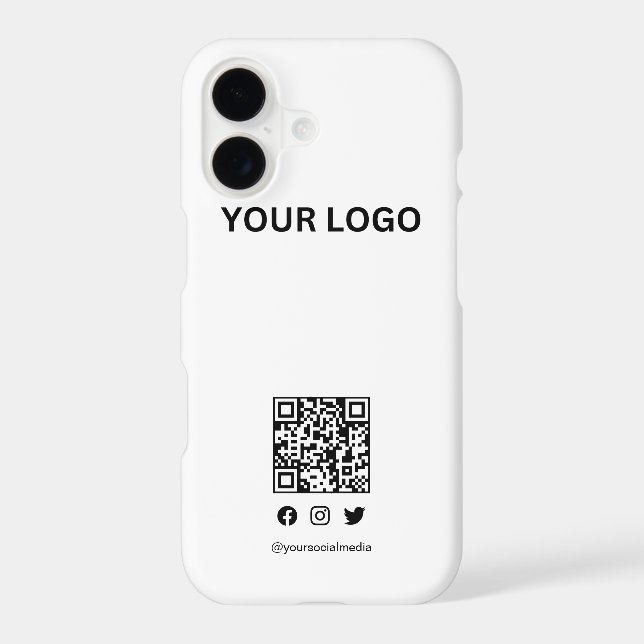 Modern stylist editable qr code and text (Back)