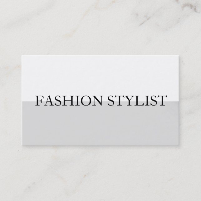 Modern Stylist Professional Business Card (Front)