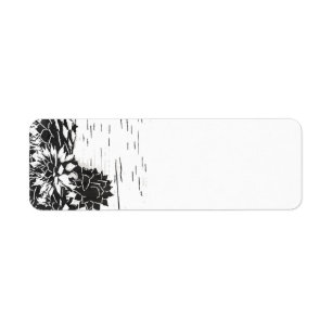 Modern Succulent Cactus Plants Return Address Label