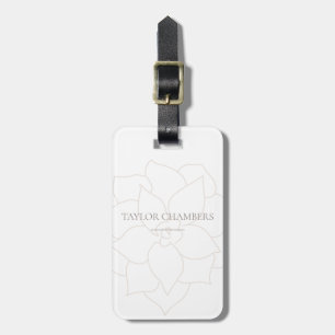 Modern Succulent Simple Luggage Tag