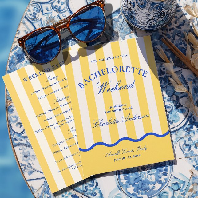 Modern Summer Bachelorette Weekend Invitation (Creator Uploaded)