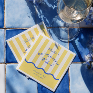 Modern Summer Bachelorette Weekend Party Napkin