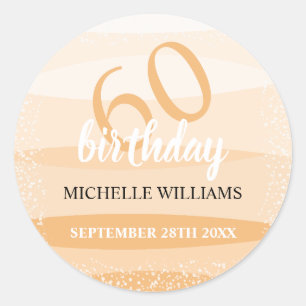 Modern Summer Birthday Party In Pink Classic Round Sticker