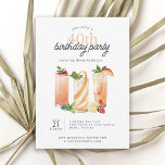 Modern Summer Cocktails 40th Birthday Party Invitation<br><div class="desc">Drinks can make the party and this modern 40th birthday party invitation displays a grouping of 3 fruity mouth-watering cocktails in fresh watercolors. Whether celebrating poolside, on a veranda, or in a posh restaurant or cafe, this invitation sets the tone for a lovely celebration. Personalise the text template with your...</div>