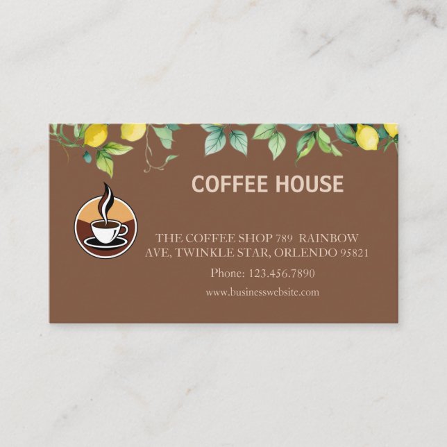Modern summer coffee Shop Loyalty Card (Front)