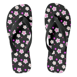 Modern summer gradient daisy flower pattern  thongs