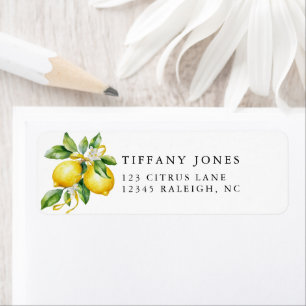 Modern Summer Lemon CitrusReturn Address Return Address Label
