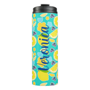 Modern Summer Lemon Thermal Tumbler