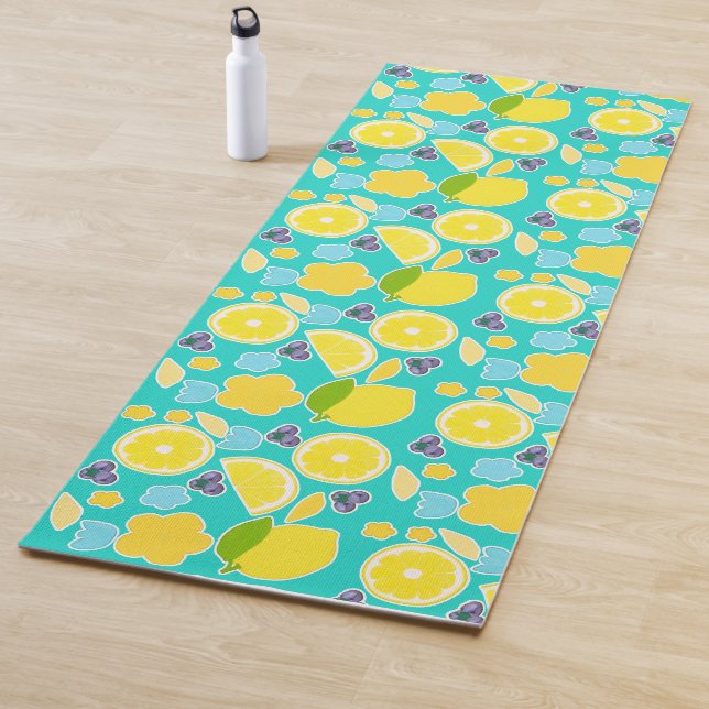 Modern Summer  Lemon  Yoga Mat (In Situ)