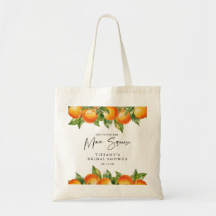 Modern Summer Oranges  Citrus Bridal Shower Tote Bag