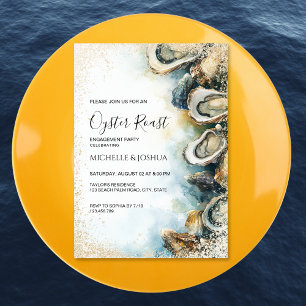 modern summer oyster roast pastel coastal style invitation