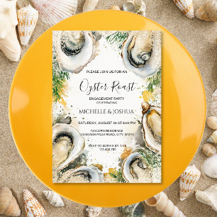 modern summer oyster roast pastel coastal style invitation