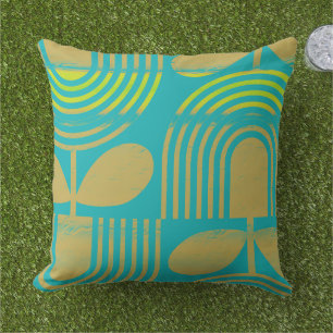 Modern Summer Pastel Geometric  Cushion
