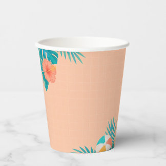 Modern Summer Pool Party Paper Cups