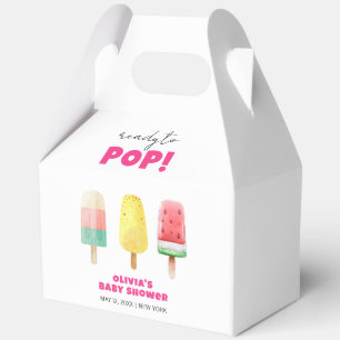 Modern Summer Popcicle Ice Cream Baby Shower  Favour Box