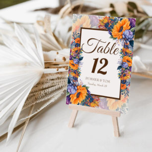 Modern summer style elegant Table Card