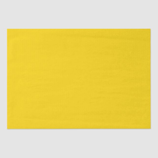 Modern Sun Yellow Plain Solid Colour Tissue Paper (Front)