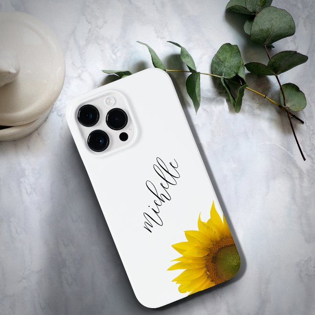 Modern Sunflower Elegant Botanical Case-Mate iPhone Case (Creator Uploaded)