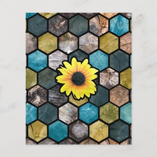Modern Sunflower Farmhouse Pattern Flyer (Front)