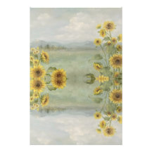 Modern sunflower Watercolor & personalise Image