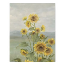Modern sunflower Watercolor & personalise Image