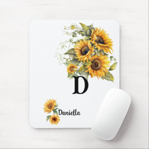 Modern Sunflowers Blooms Mouse Pad
