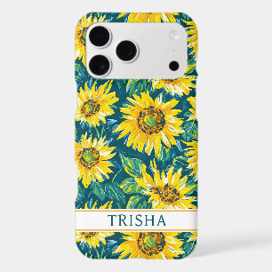 Modern Sunflowers Monogrammed