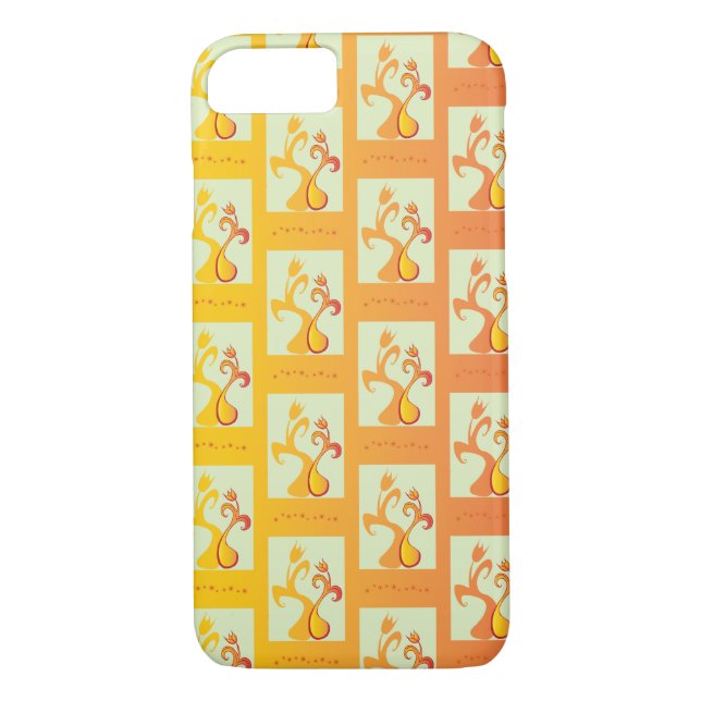 Modern Sunny yellow Tulip Couple illustration Case-Mate iPhone Case (Back)