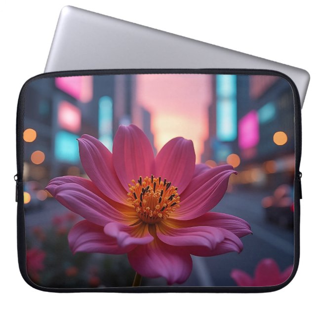 Modern Sunrise Bloom 15' Laptop Sleeve (Front)