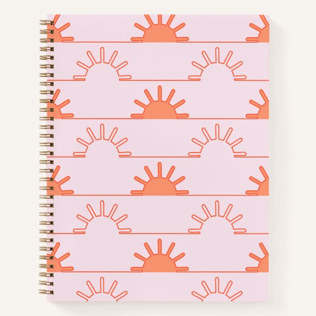 Modern Sunrise Sunset - Spiral Notebook (Front)