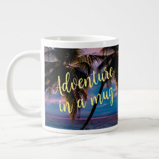 Modern Sunset beach custom adventure coffee mug
