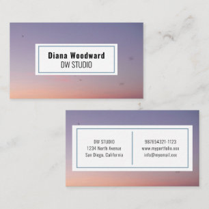 Modern Sunset Colors Photo Business Card