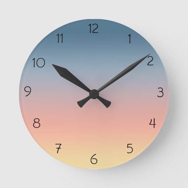 Modern Sunset Gradient Wall Clock (Front)