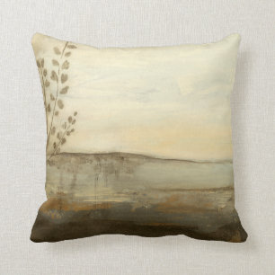Modern Sunset Landscape Oil Painting Cushion