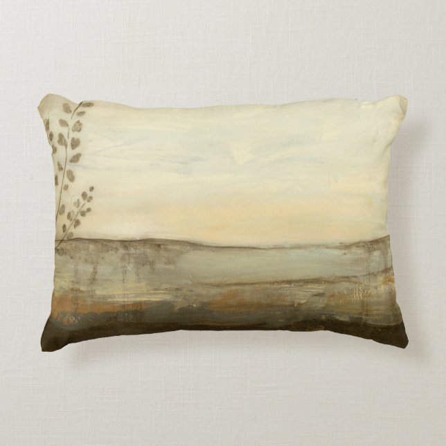 Modern Sunset Landscape Oil Painting Decorative Cushion (Front)