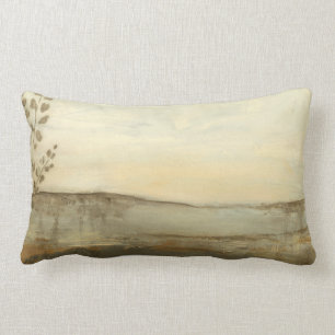 Modern Sunset Landscape Oil Painting Lumbar Cushion