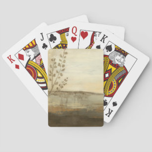 Modern Sunset Landscape Oil Painting Playing Cards