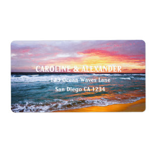 Modern Sunset Ocean Tropical Beach Wedding