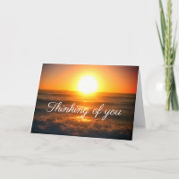 Modern Sunset Photography Thinking of You Sympathy