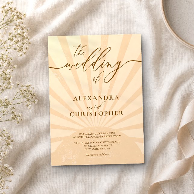 Modern Sunset Watercolor Wedding Invitation (Creator Uploaded)