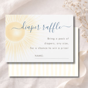 Modern Sunshine Shower Diaper Raffle Ticket Card
