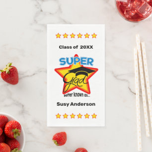 Modern Super Grad Logo - Personalise Name and Year Napkin